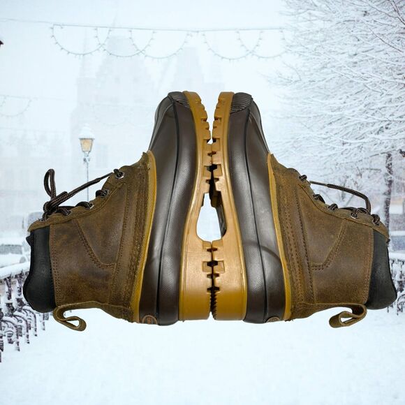 G.H. BASS Calgary Brown Insulated Ankle Winter Duck Boots Unisex Youth US Size 4 - Picture 6 of 12